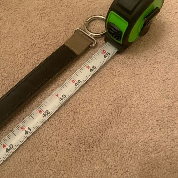 Chico's Blue Bead Faux Leather Adjustable Length Belt Silver Buckle - Picture 11 of 11